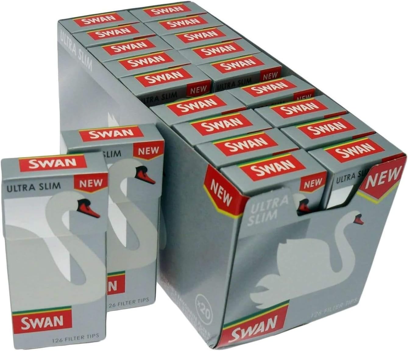 SWAN ULTRA SLIM FILTERS - NEW - 10 PACKETS X 126 PRE CUT FILTER TIPS