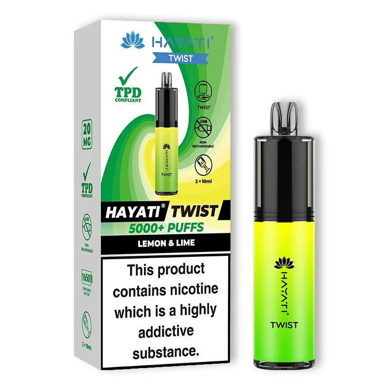 Hayati 5000 Twist TPD Disposable Vape Pod - (Pack Of 5)