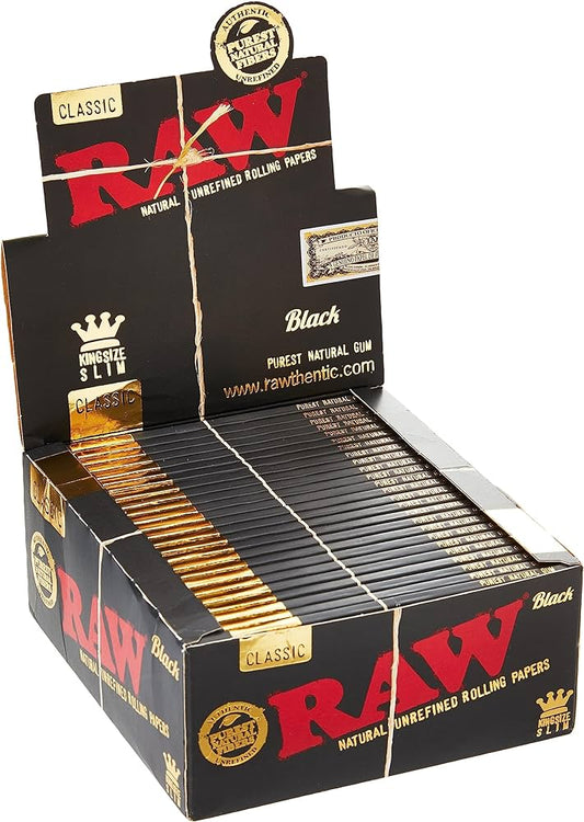 Raw Black King-size Slim - (Pack of 50)