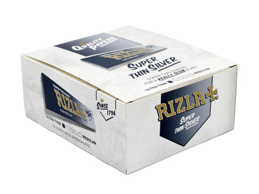 RIZLA Silver King Size Slim 50 Booklets Per Box