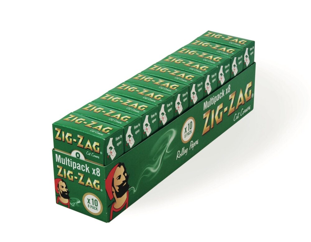 Zig Zag Papers Multipack Green 8s x 10pk