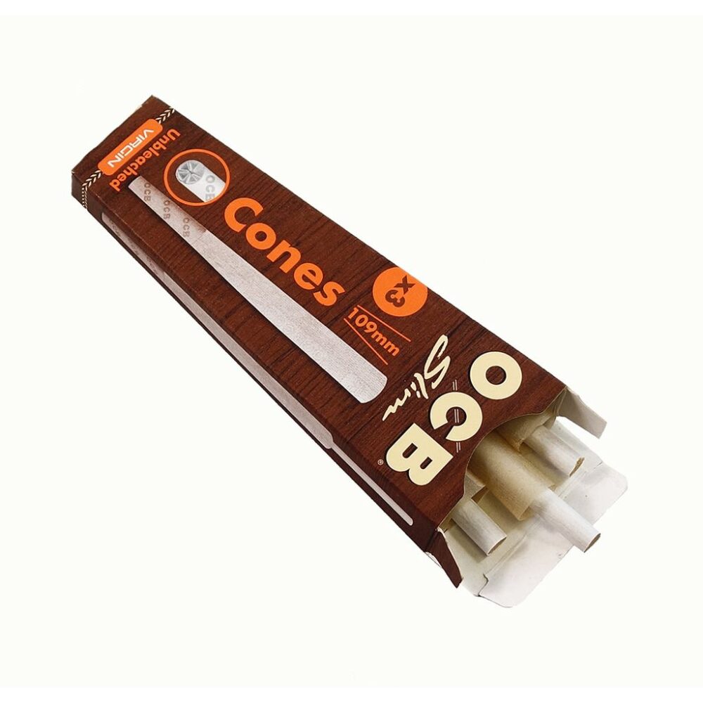 OCB Virgin Slim Cones Unbleached, 109 mm, 20 packages (60 cones) per box - Image 3